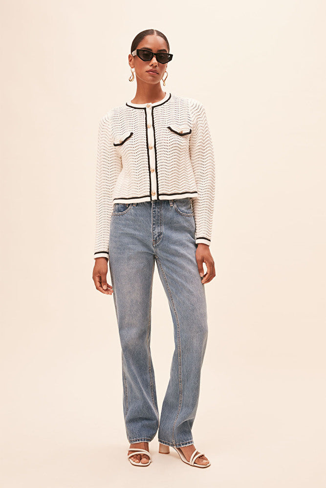 GIANY CARDIGAN - BLANC