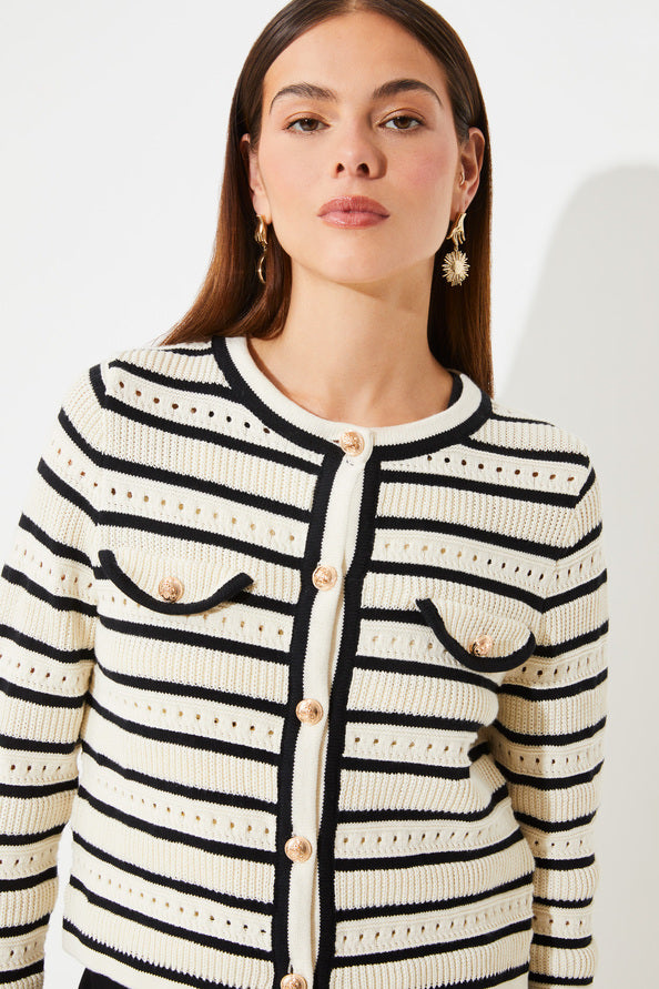 GANEO CARDIGAN - CREME
