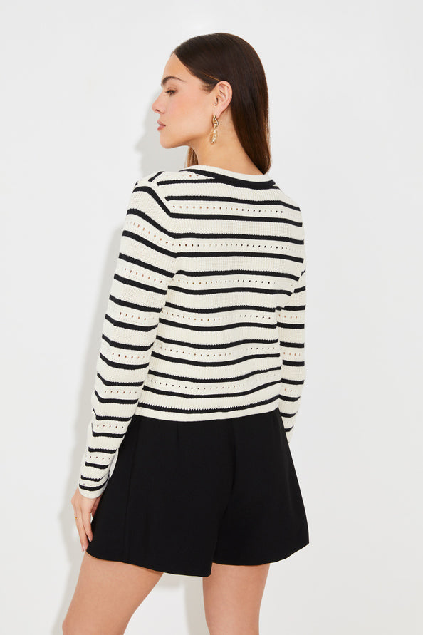 GANEO CARDIGAN - CREME