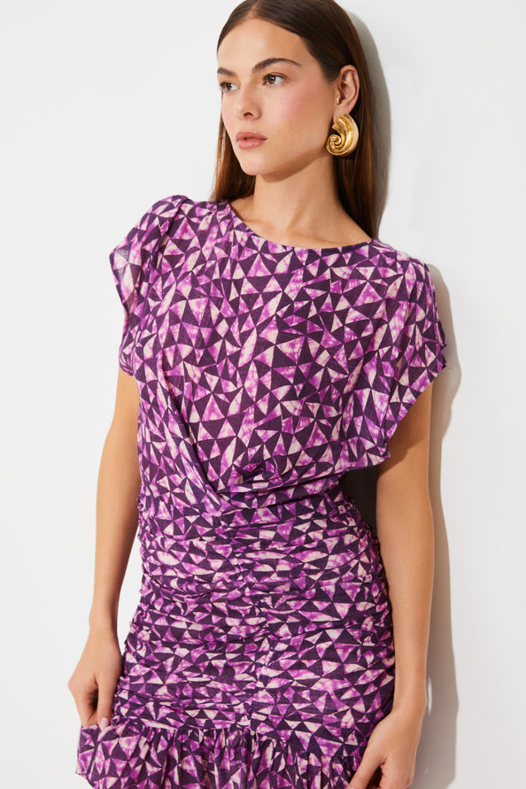 CLARINE DRESS - VIOLET