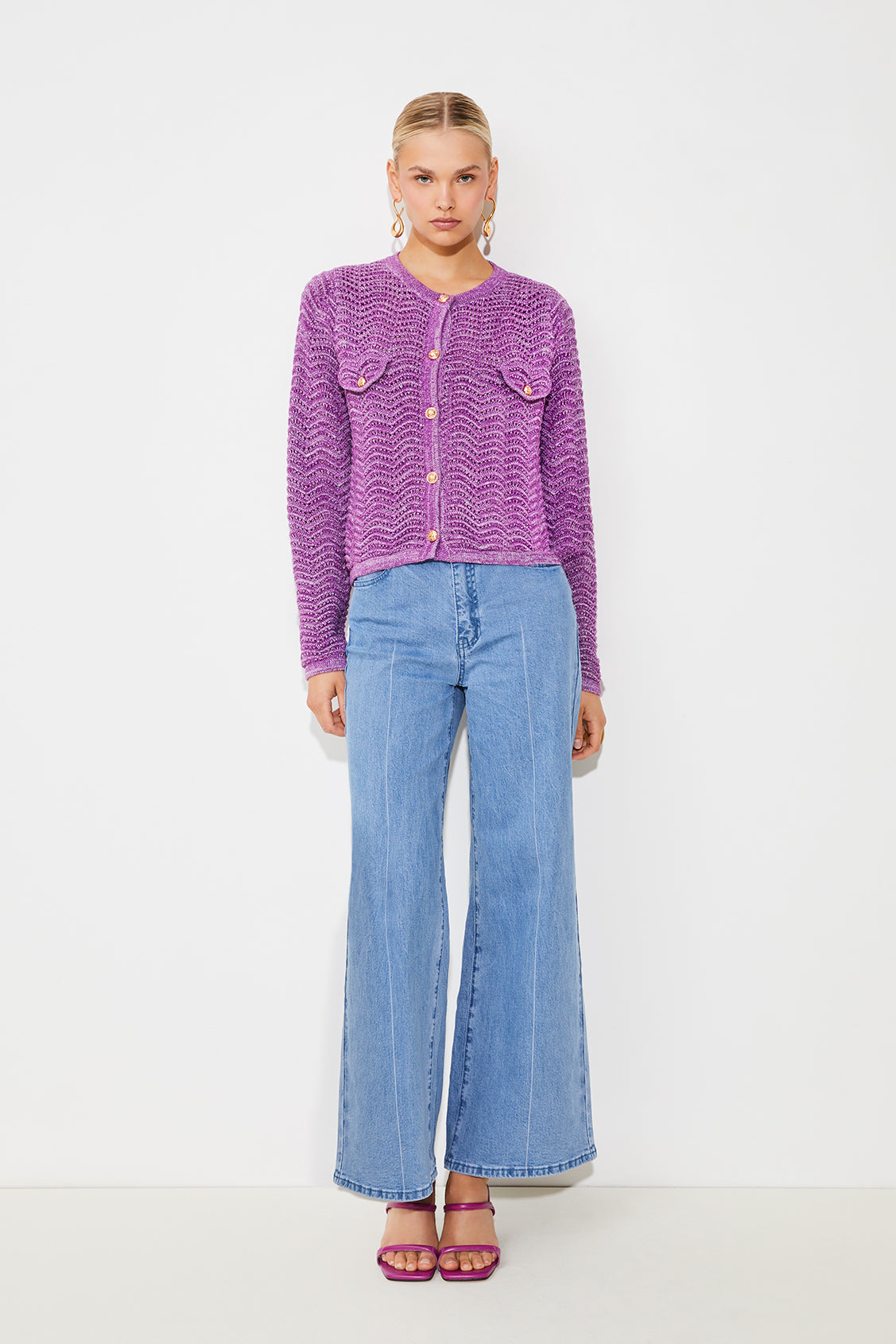 GIANY CARDIGAN - VIOLET