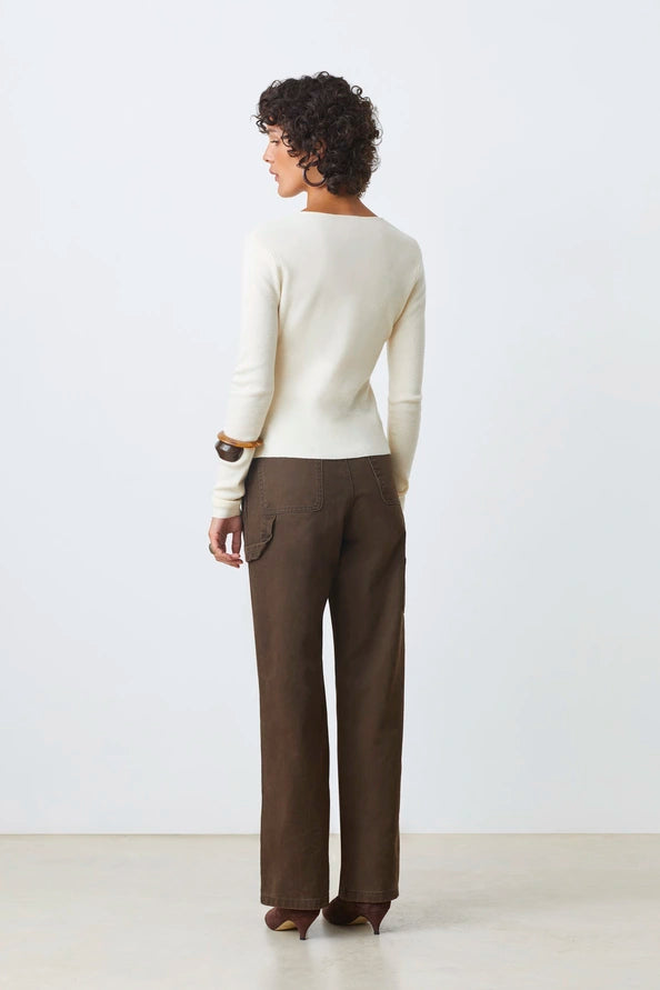GAMIRA CARDIGAN - BLANC CASSE