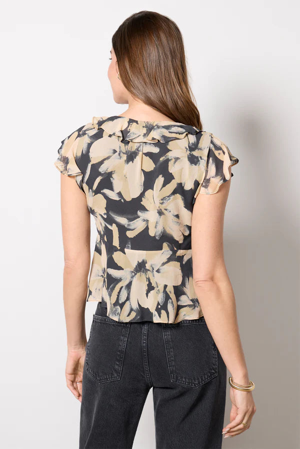 CARMINE TOP - CHARCOAL LILY