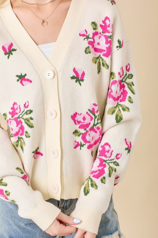 ROSA JACQUARD CARDIGAN
