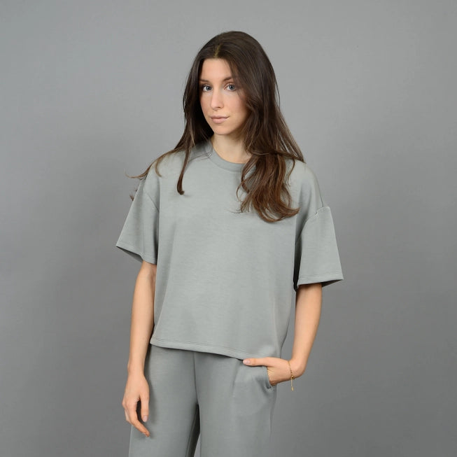 TESS KNIT TEE - SAGE