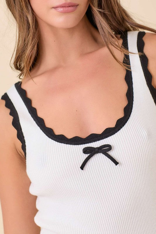 ANNY SCALLOPED TANK TOP
