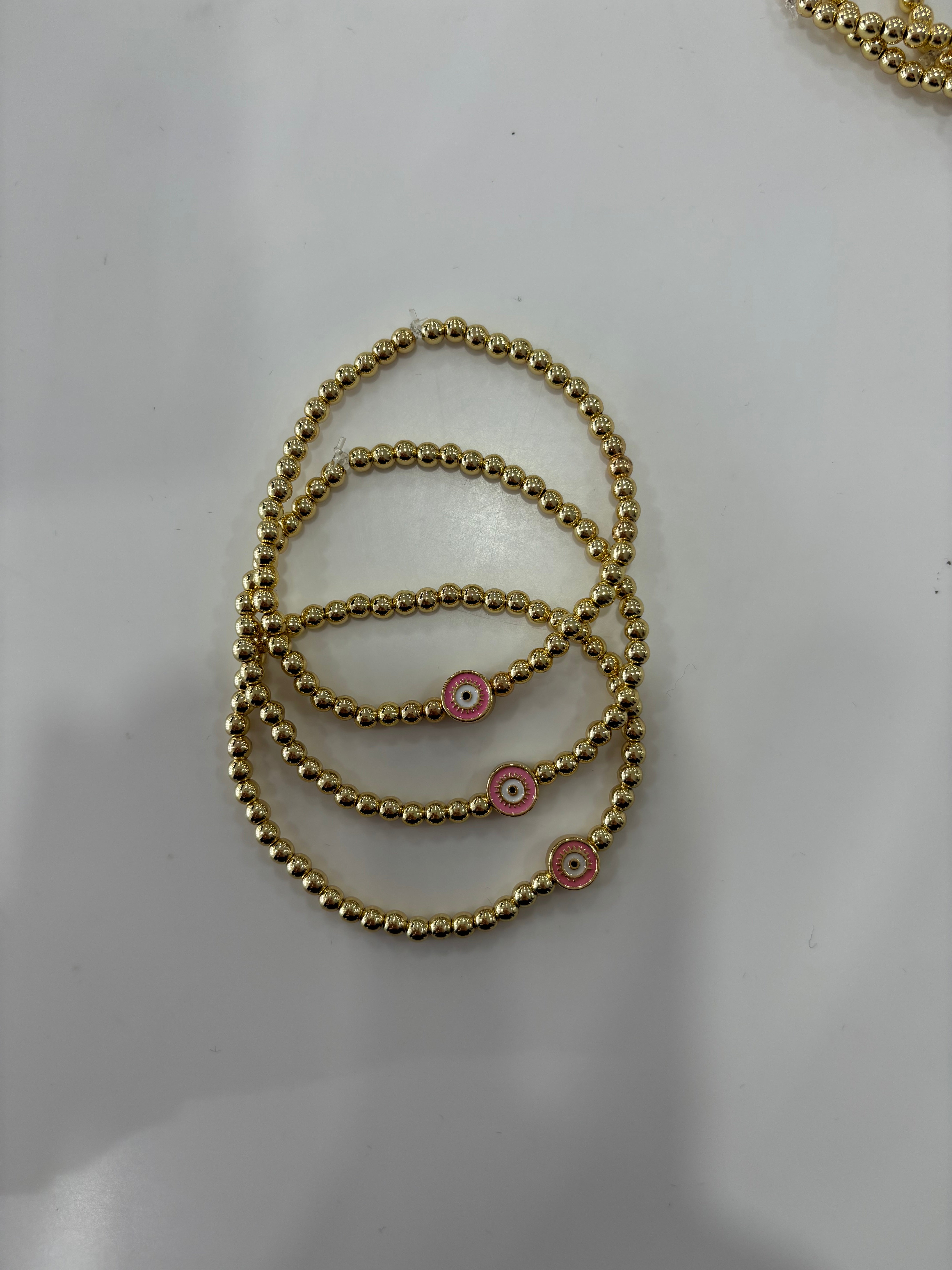 EVIL EYE BEAD BRACELET (VARIOUS COLOURS)