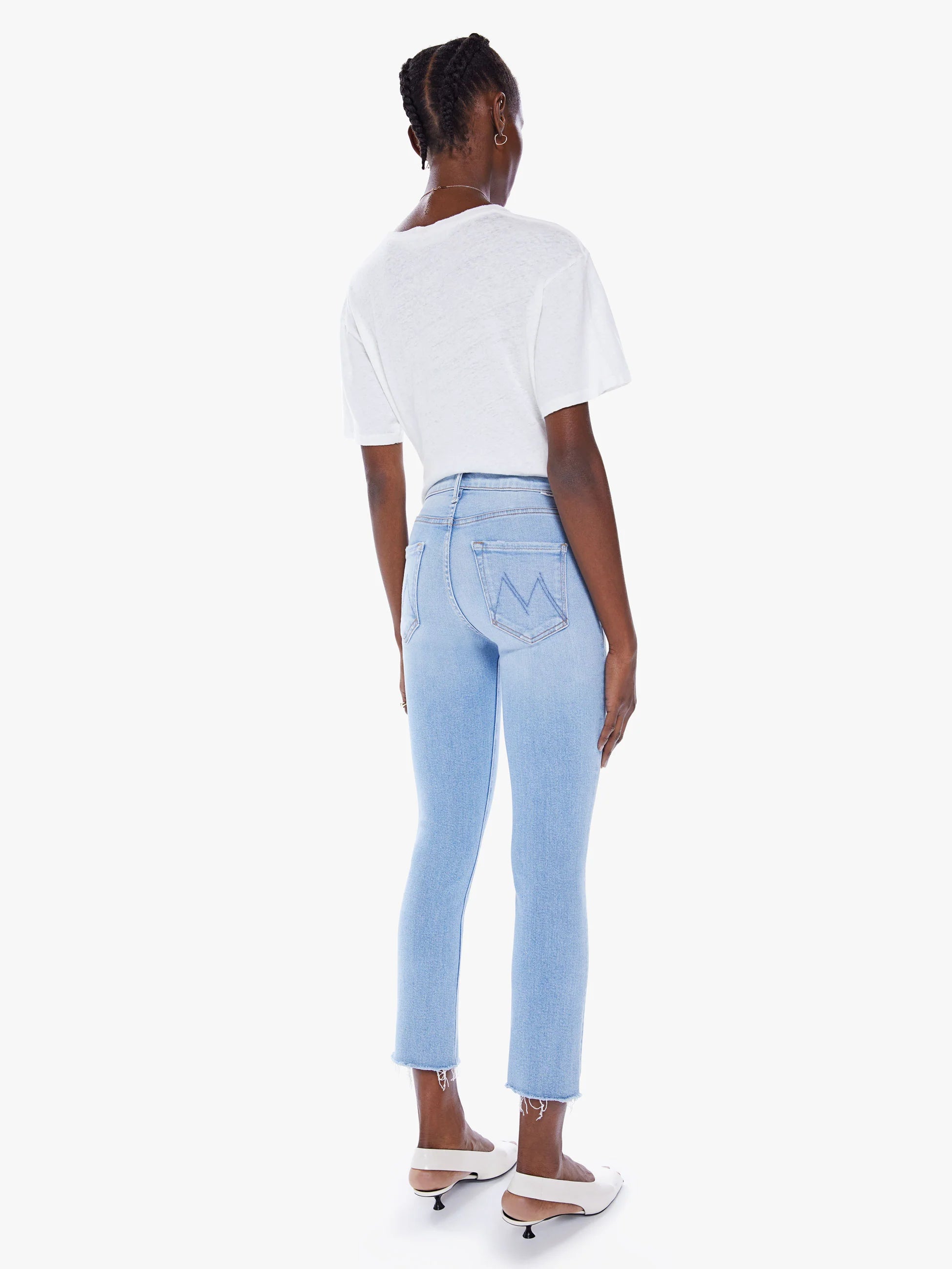 THE MID RISE DAZZLER CROP FRAY - SUN KISSED