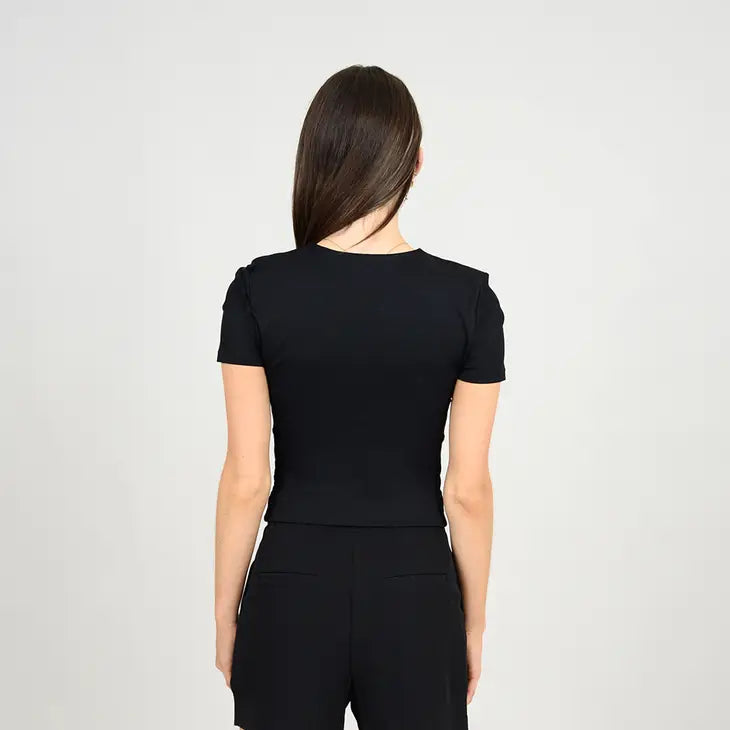 ROXI CREWNECK TEE - BLACK (ONLINE ONLY)