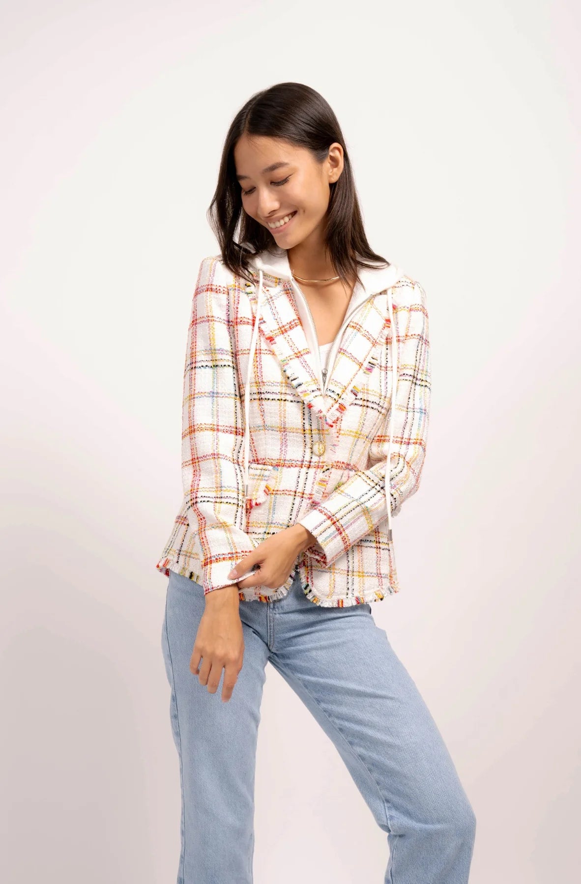 ARIE RAINBOW TWEED DICKIE BLAZER
