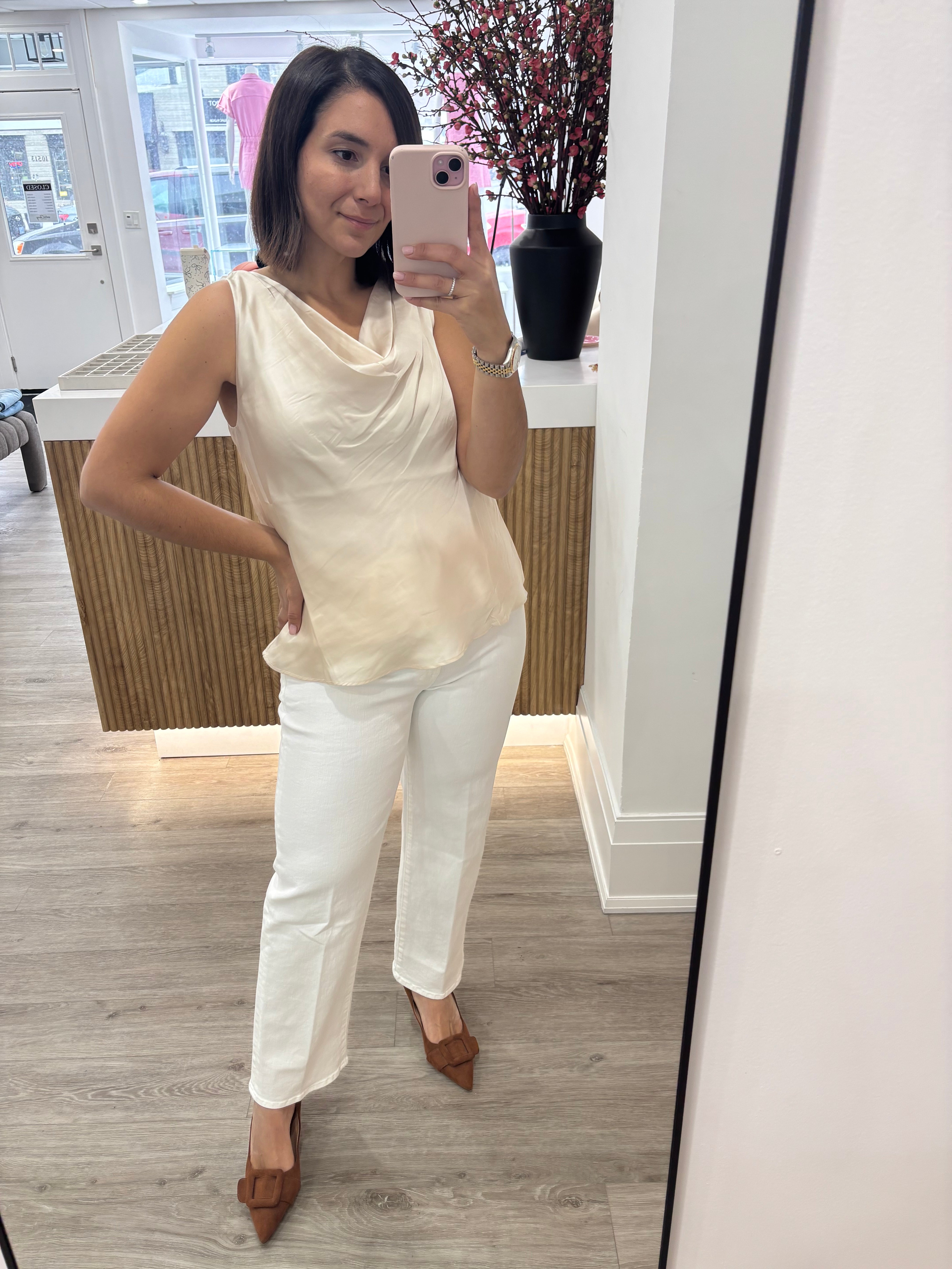 LAVI TOP - BLANC CASSE