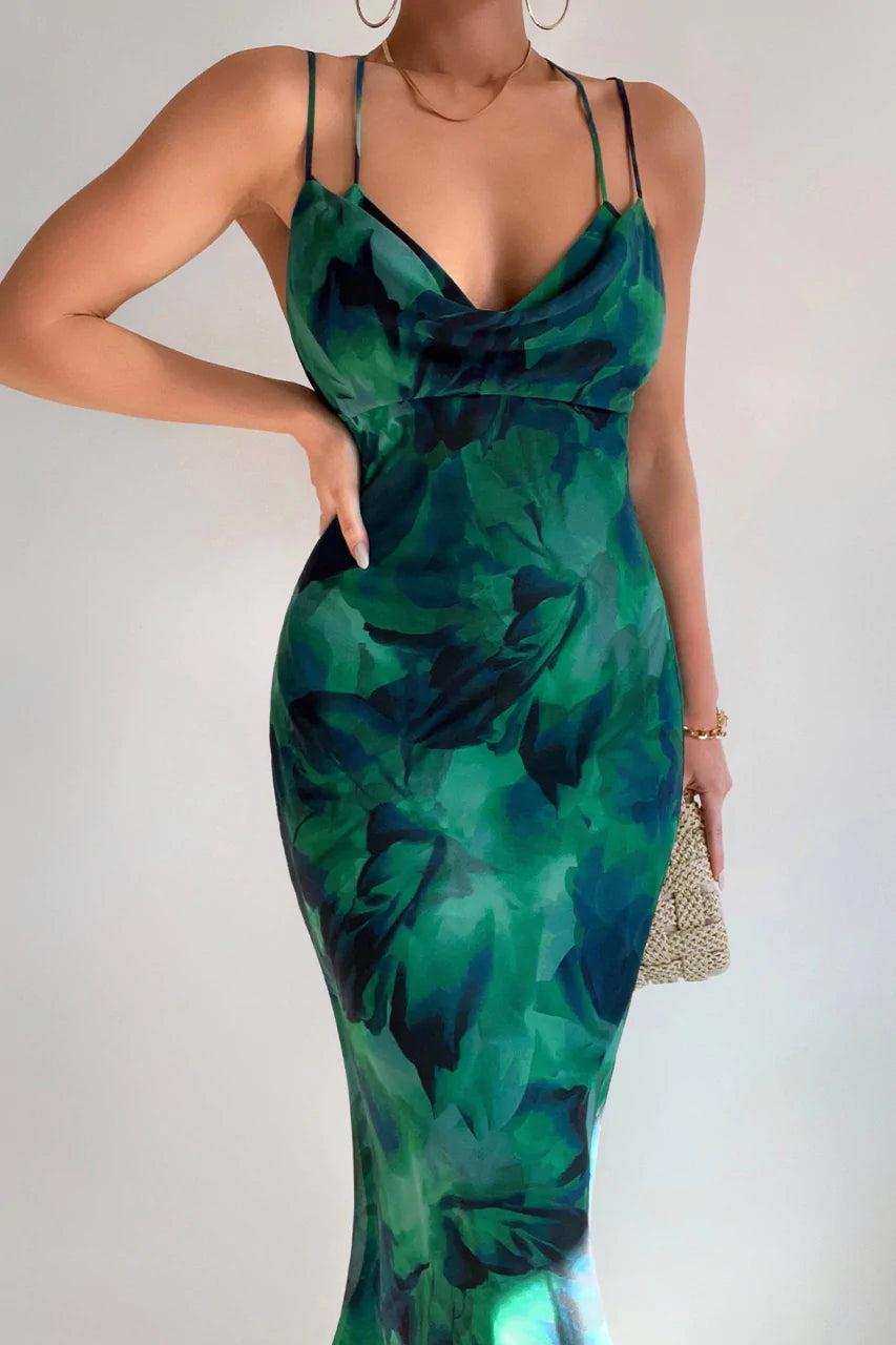 CALISTA SLIP DRESS - GREEN