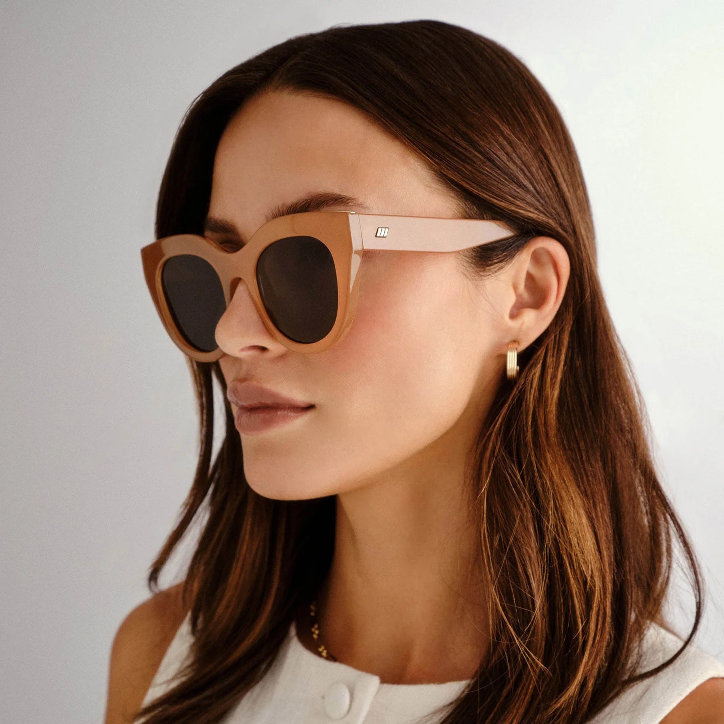 AIR HEART SUNGLASSES - CARAMEL