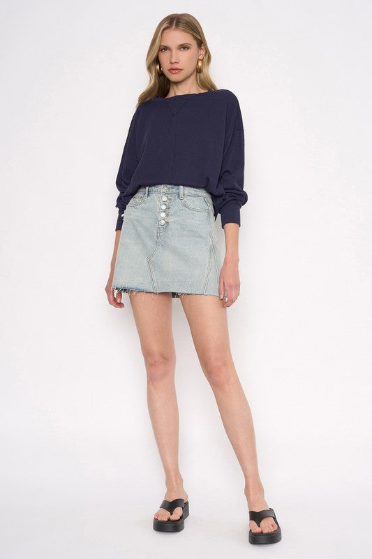 LUCCA DENIM MINI SKIRT