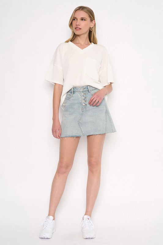LUCCA DENIM MINI SKIRT