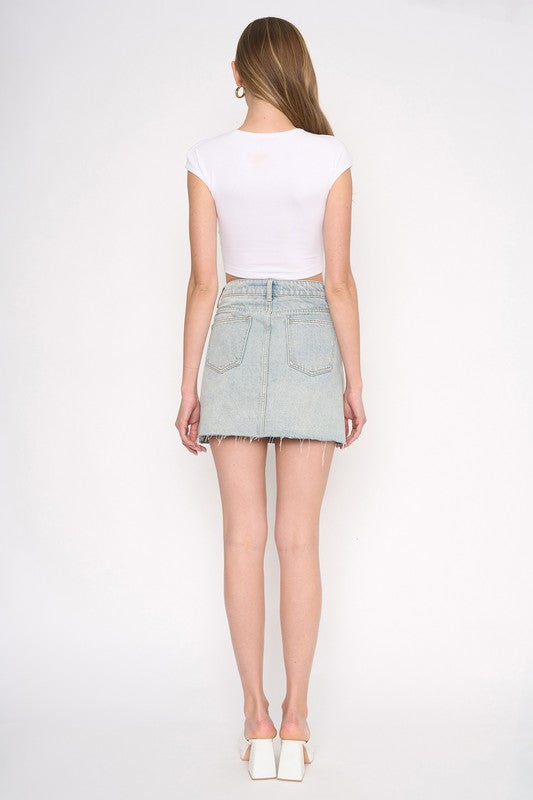 LUCCA DENIM MINI SKIRT