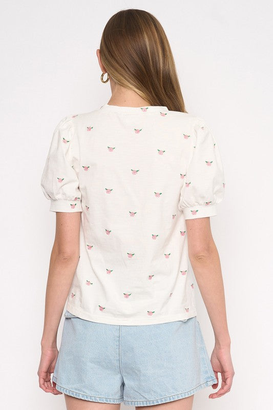 FIORE EMBROIDERED TOP