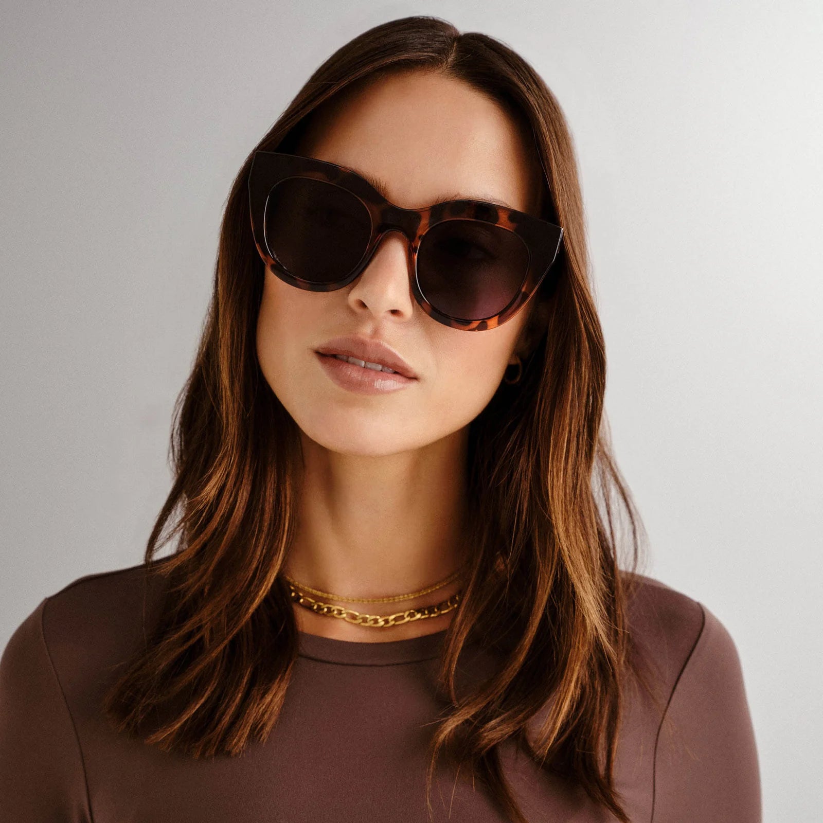 AIR HEART SUNGLASSES - TORT