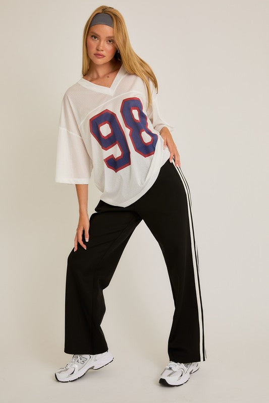TRACY WIDE LEG TRACKPANT - BLACK