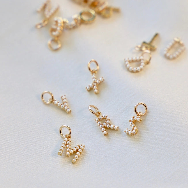 PEARL INITIAL CHARM (VARIOUS LETTERS)