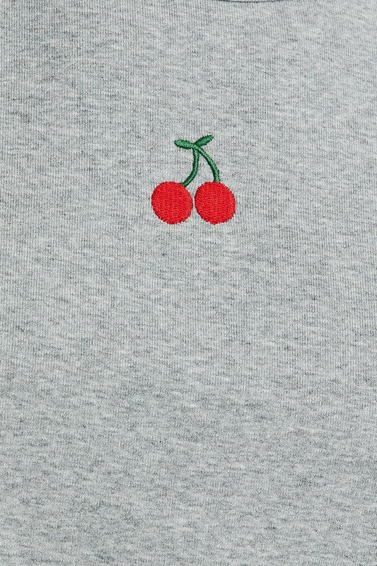 CHERRY CROPPED TEE