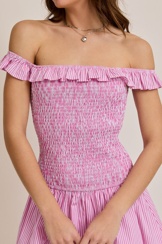 CHICHI SMOCKED MINI DRESS