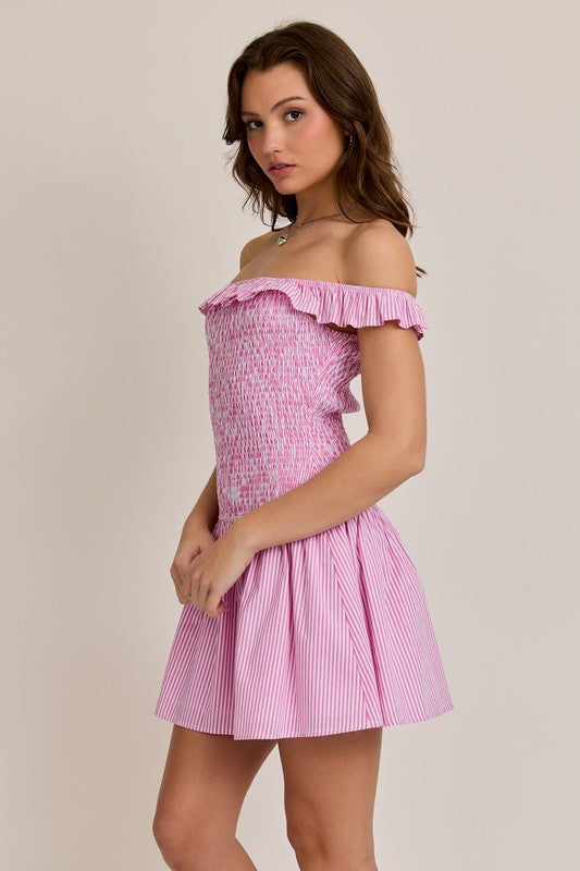CHICHI SMOCKED MINI DRESS