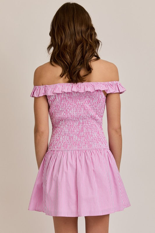 CHICHI SMOCKED MINI DRESS