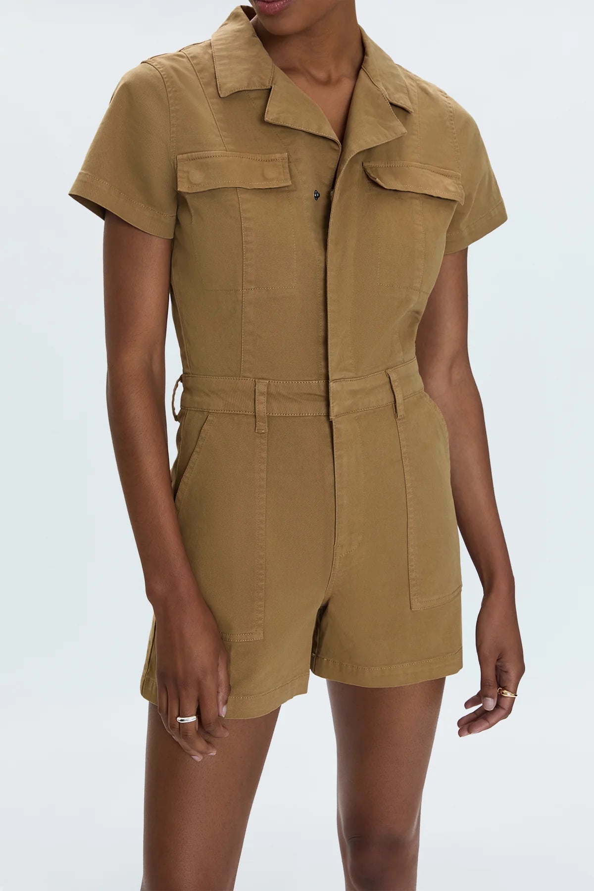 MORGAN UTILITY ROMPER - KHAKI