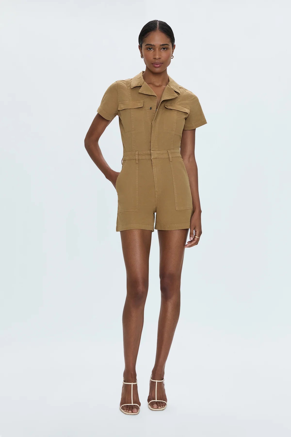 MORGAN UTILITY ROMPER - KHAKI