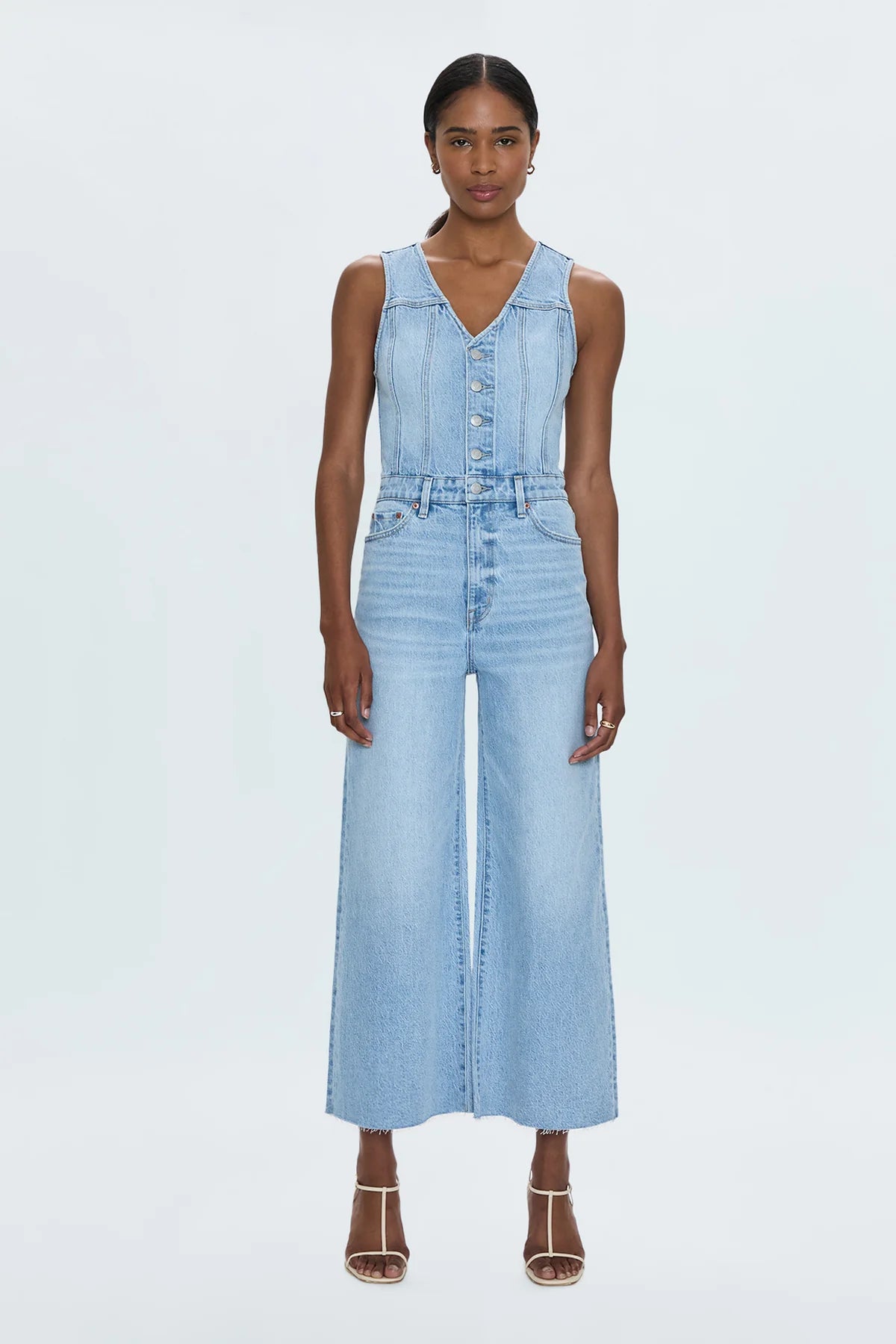 ARIA CROPPED FITTED VEST JUMPSUIT