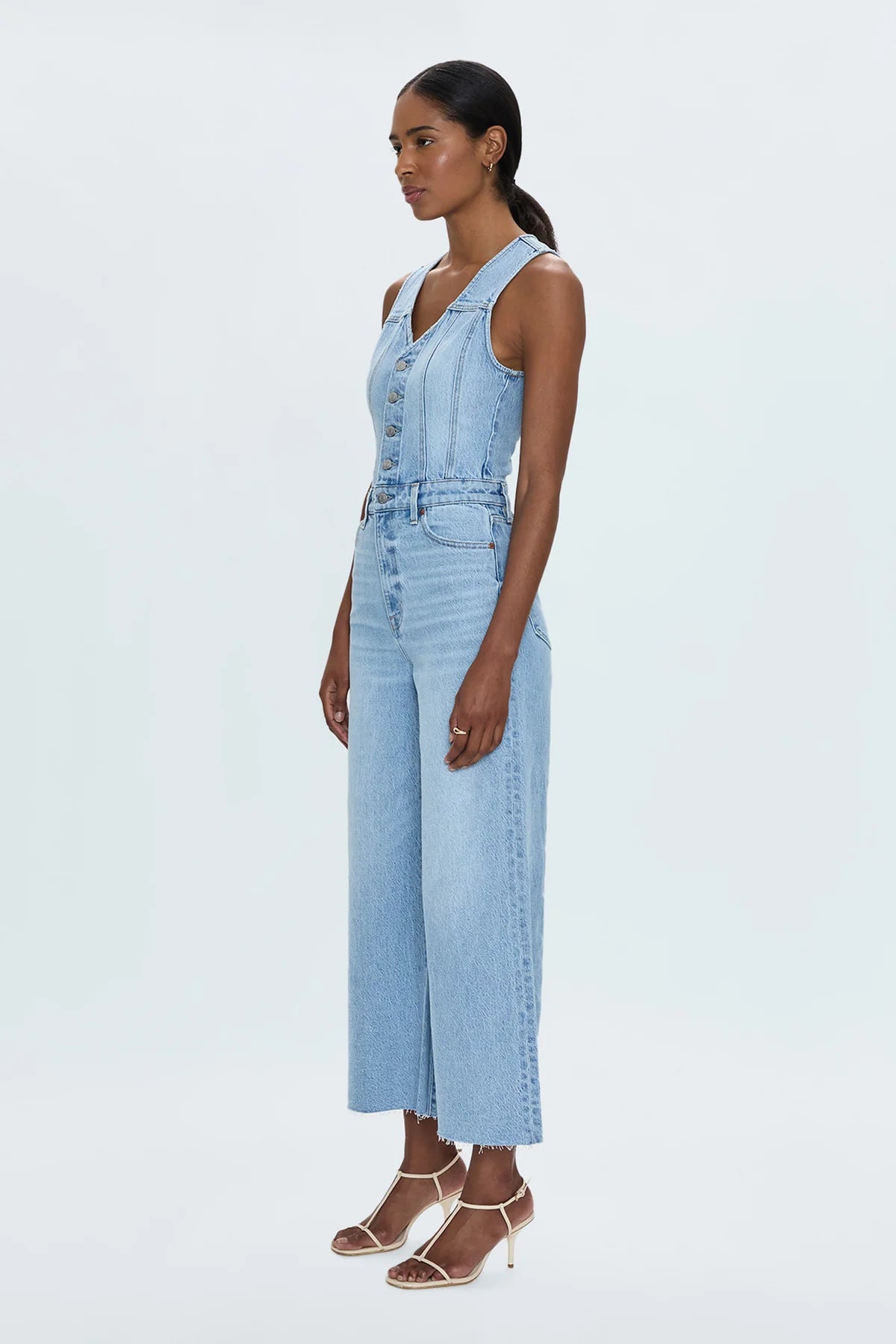 ARIA CROPPED FITTED VEST JUMPSUIT