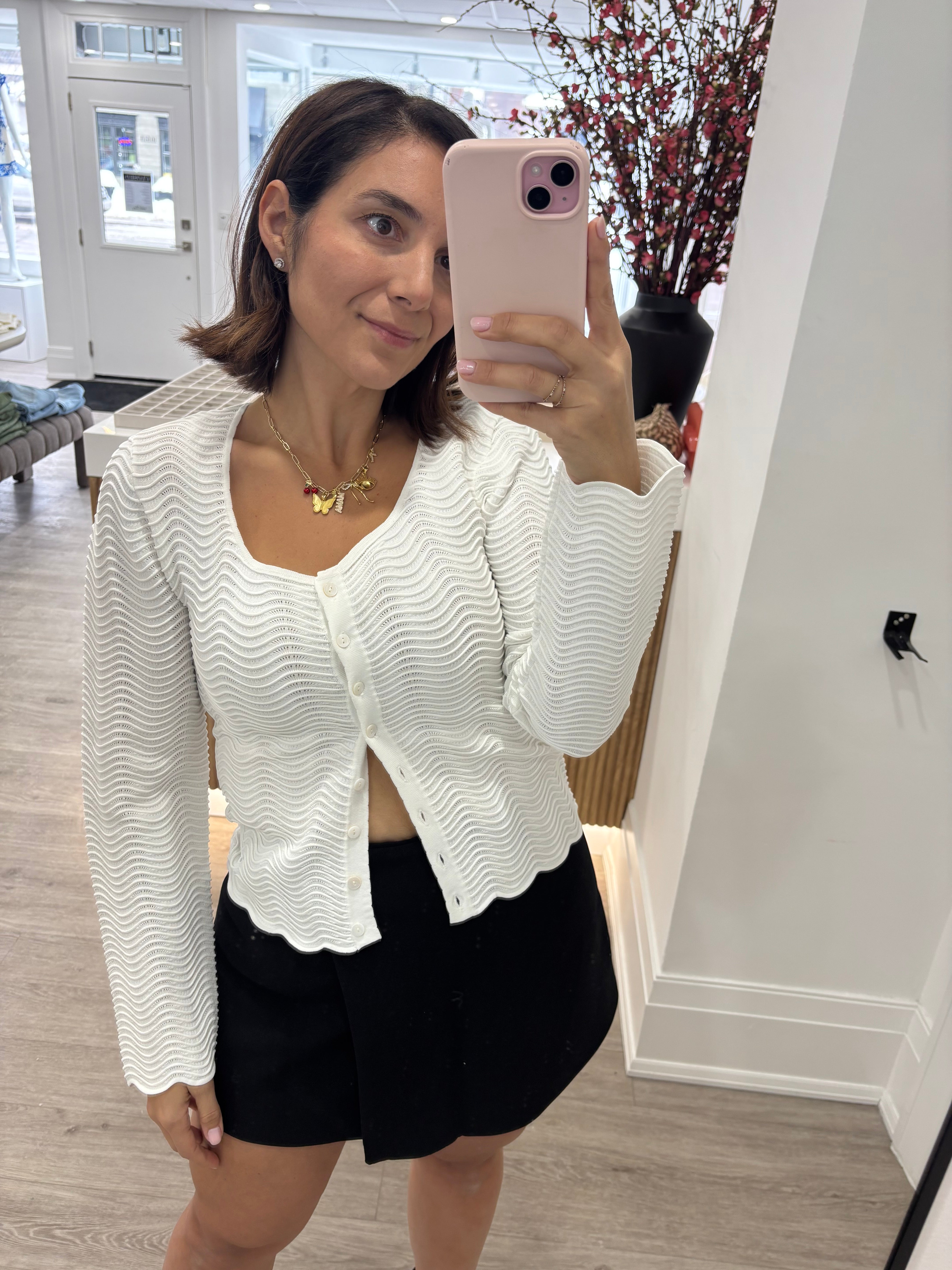 GINEA CARDIGAN - BLANC CASSE