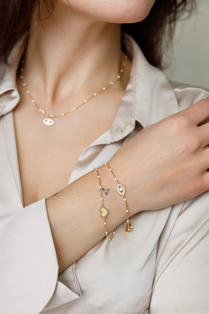 ROSARY EVIL EYE BRACELET