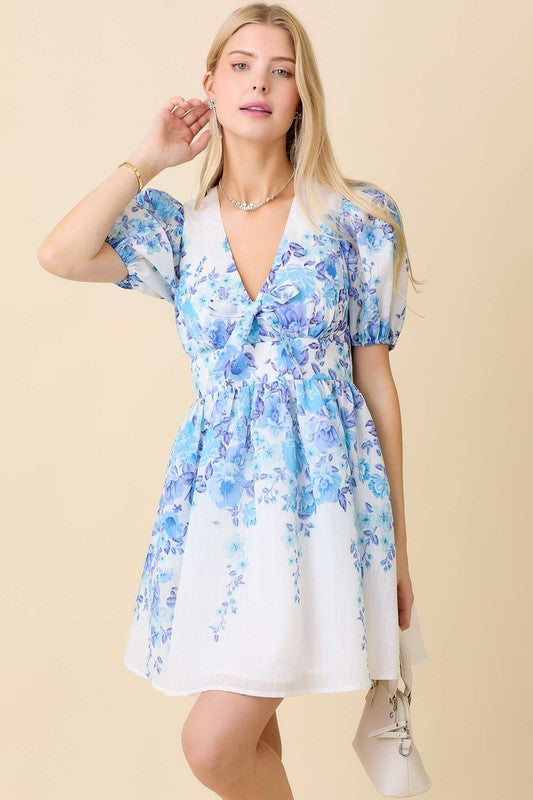 TANIA PUFF SLEEVE MINI DRESS