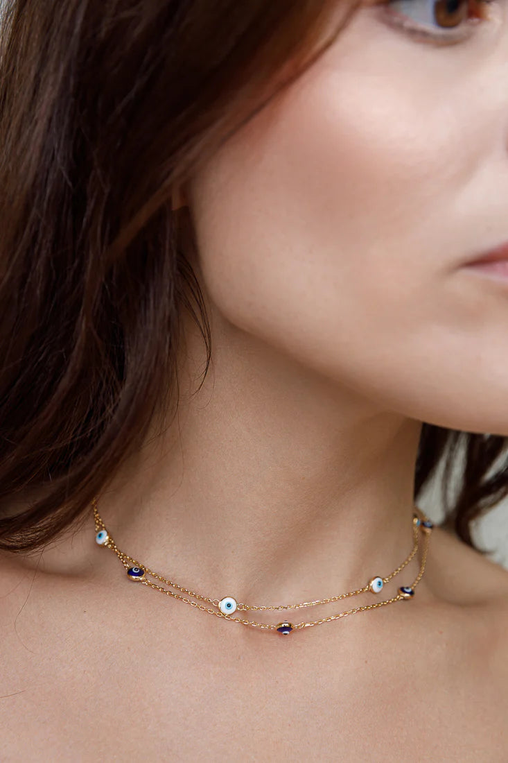 EYES ON YOU NECKLACE (MULTIPLE COLOURS)