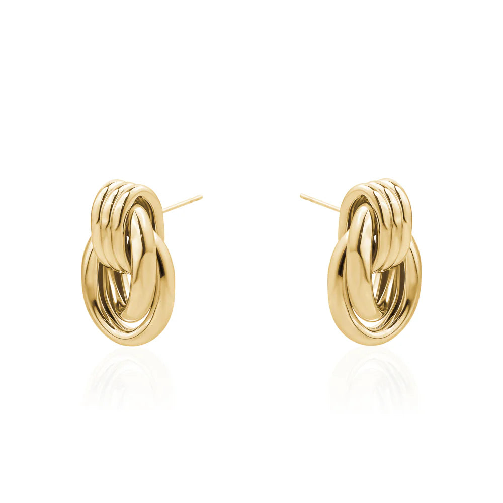 OVAL KNOT EARRINGS