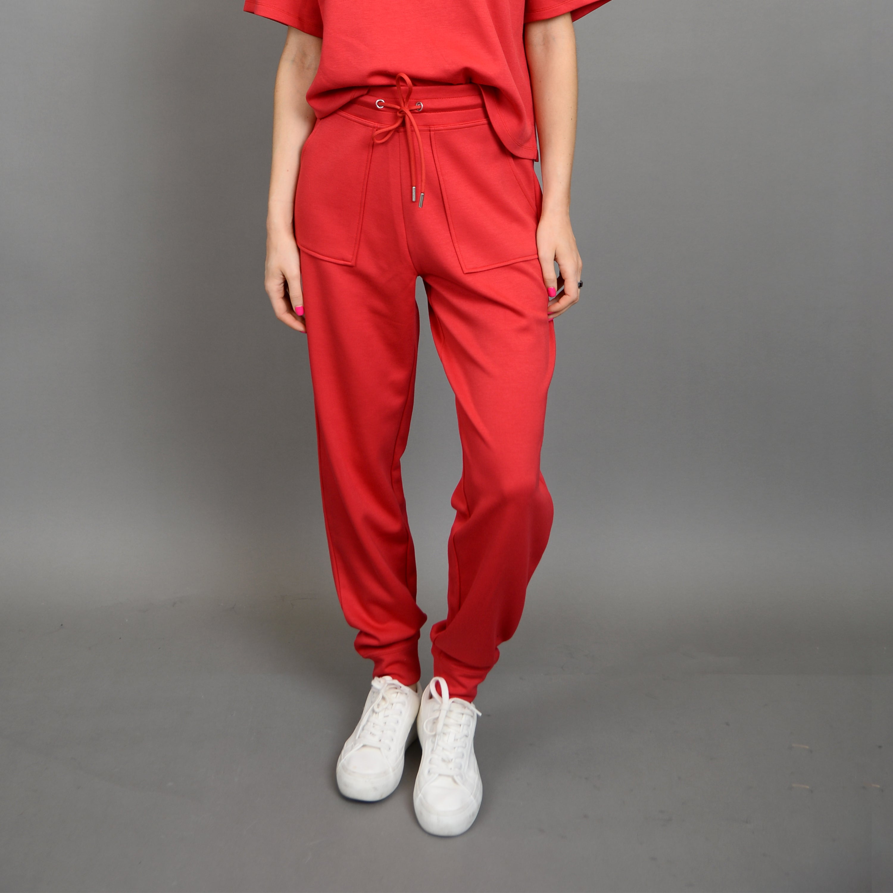 JOSELLE KNIT JOGGER - CHERRY RED