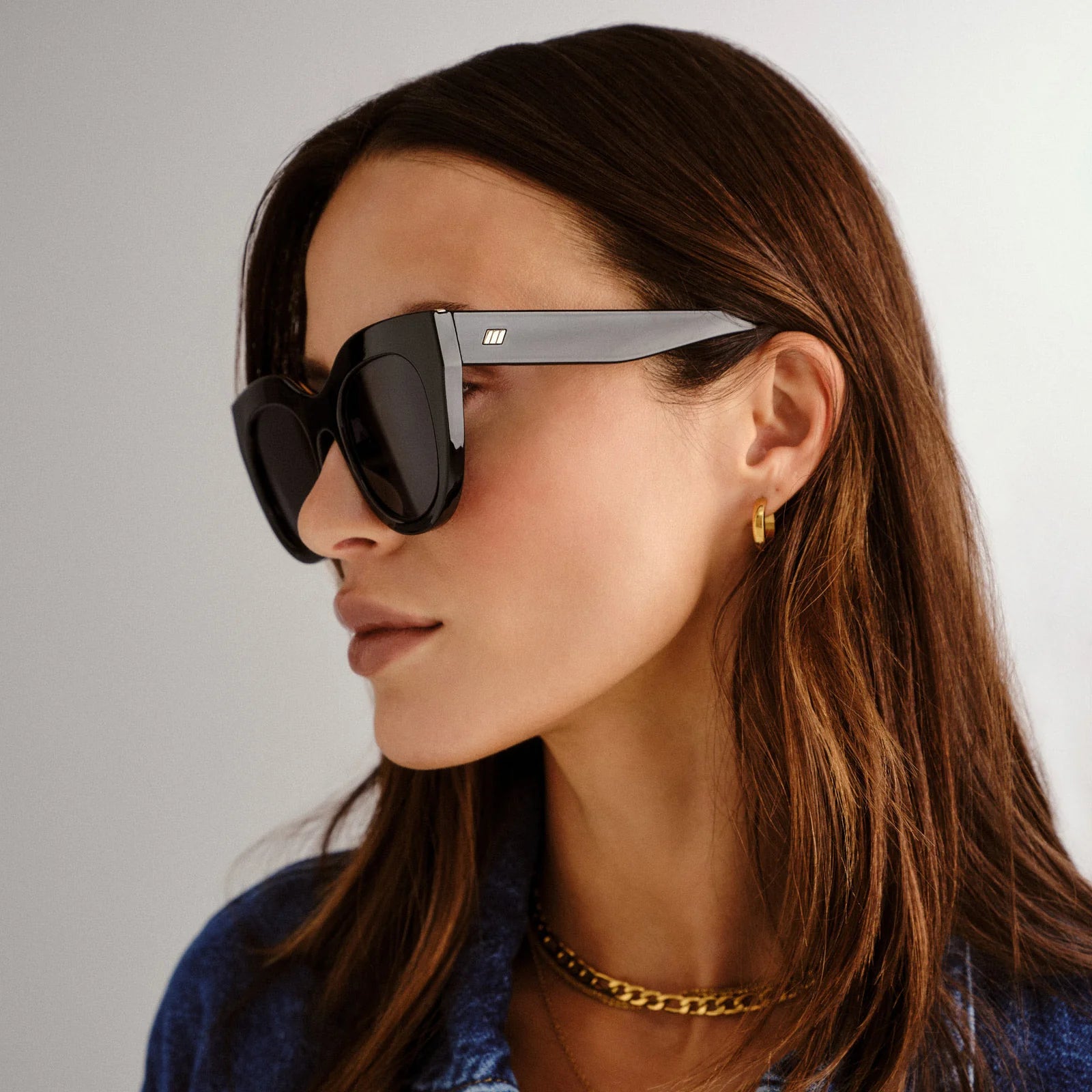 AIR HEART SUNGLASSES - BLACK POLARISED