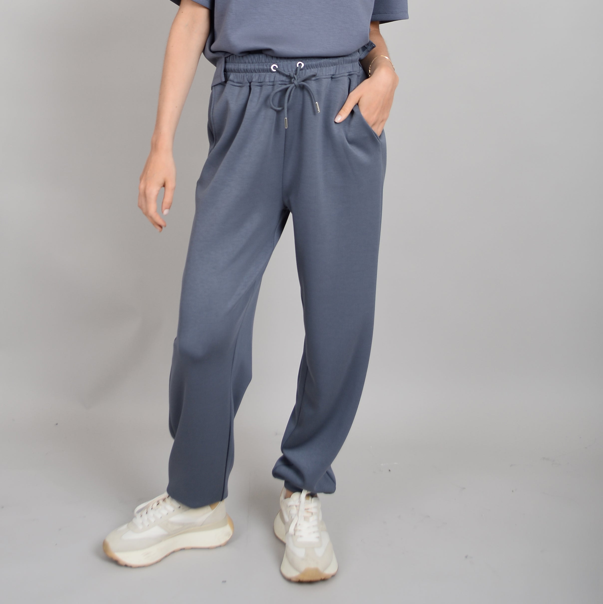 JOSELLE KNIT JOGGER - STEEL
