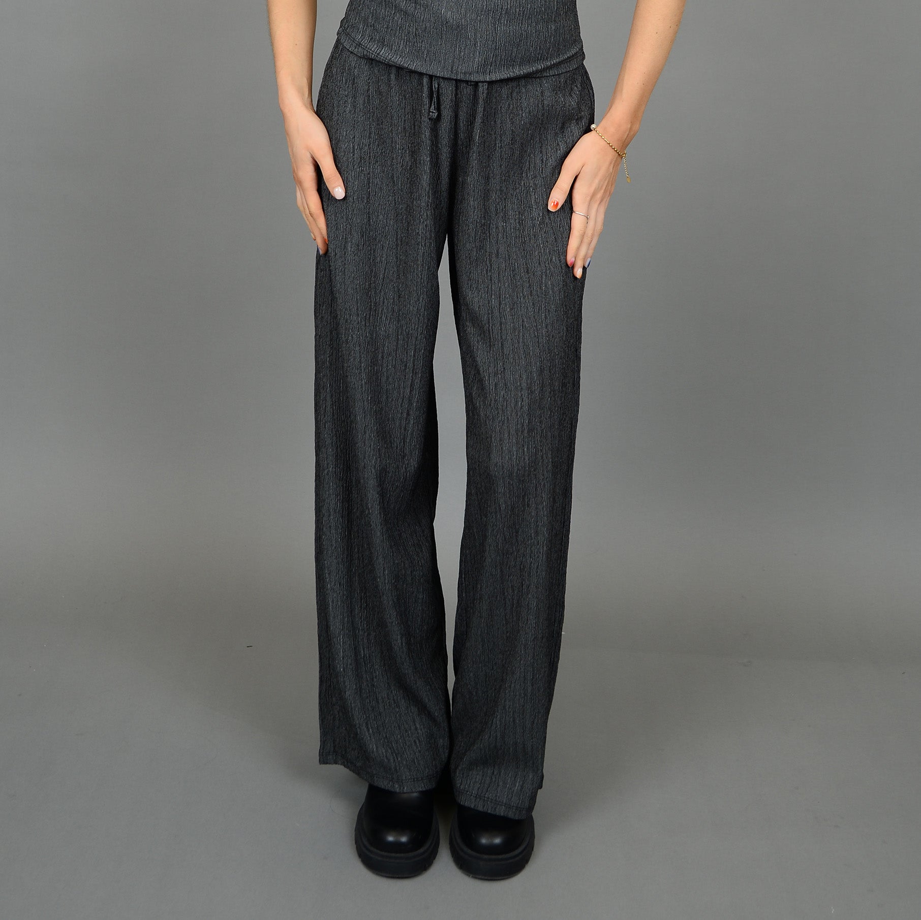 PAULEENA PANT - DARK GREY TWIST