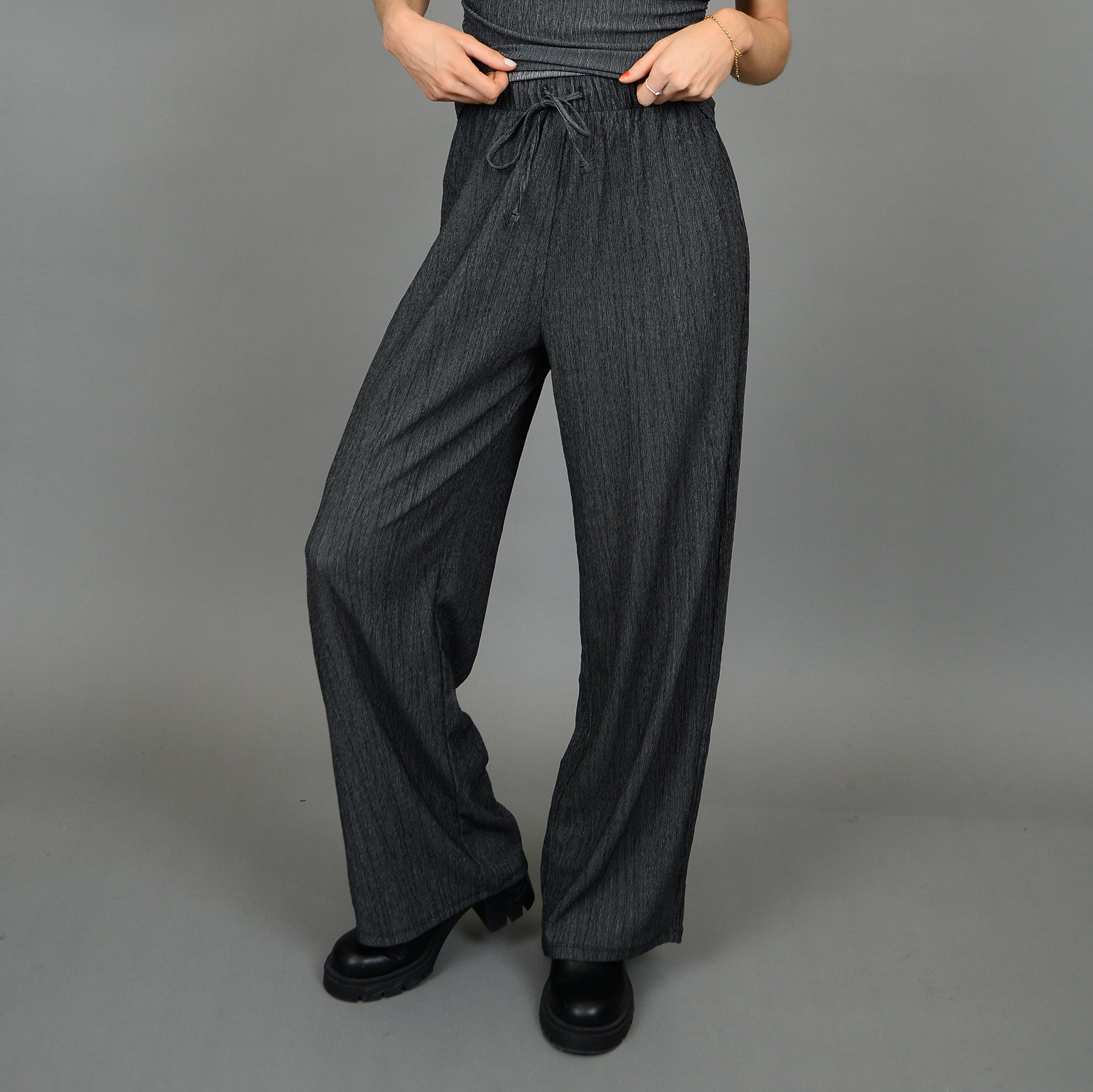 PAULEENA PANT - DARK GREY TWIST