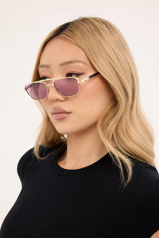 LE MIMI SUNGLASSES - GOLD VIOLET MONO