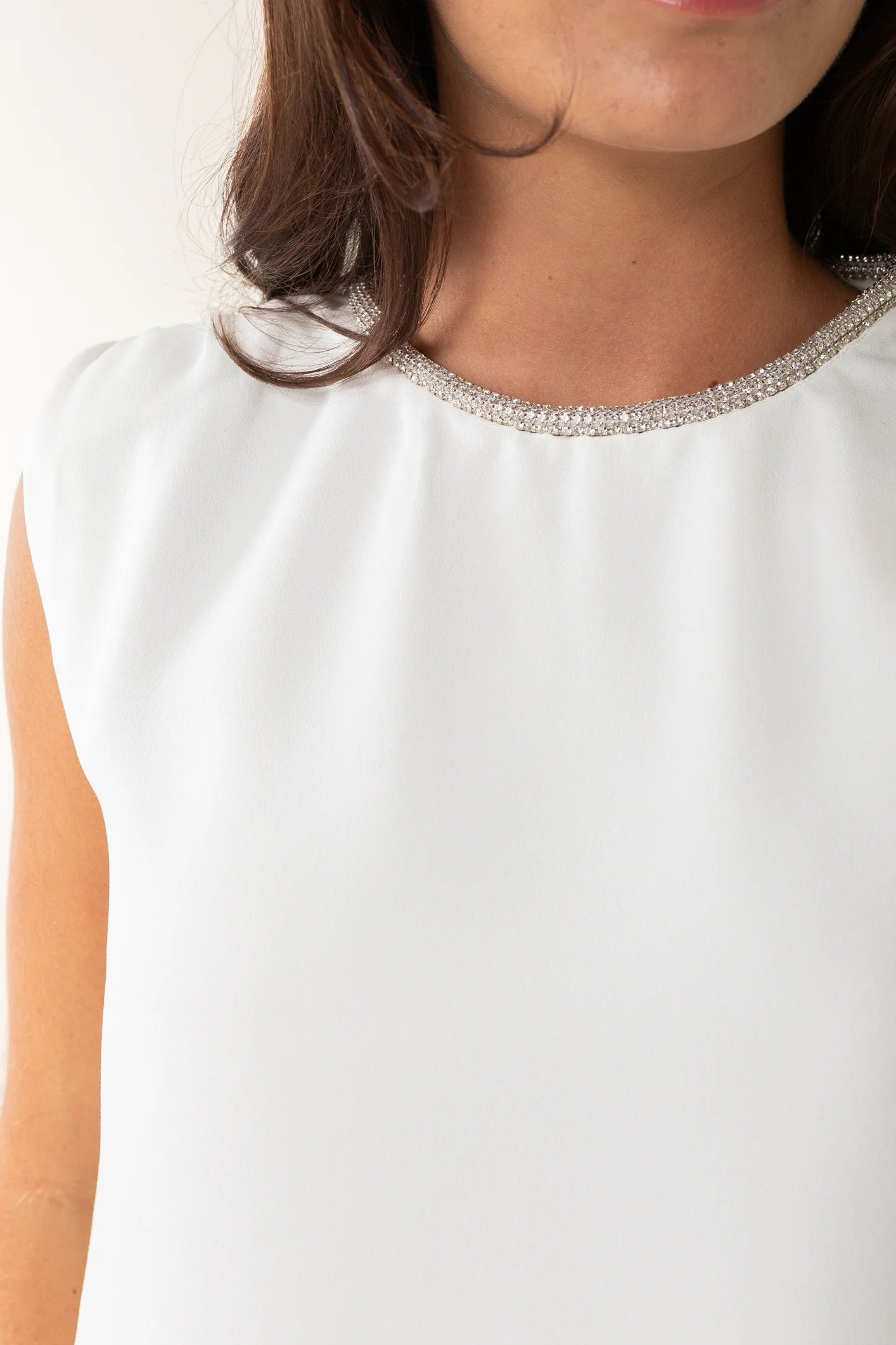 LOUXOR TOP - BLANC CASSE