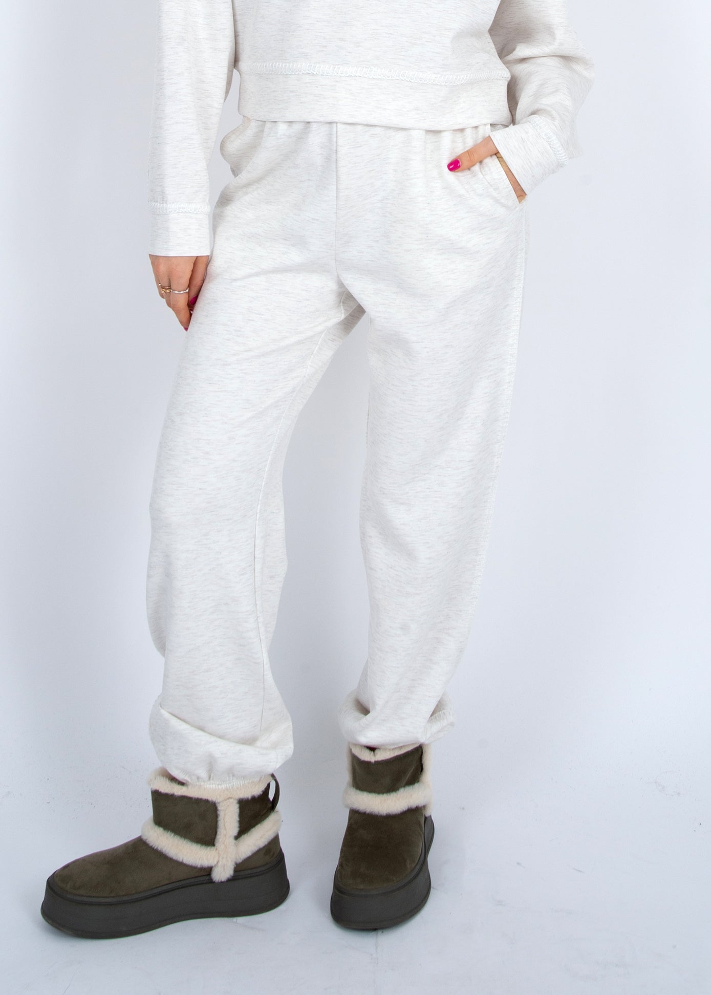 JOSIE JOGGER - IVORY MELANGE