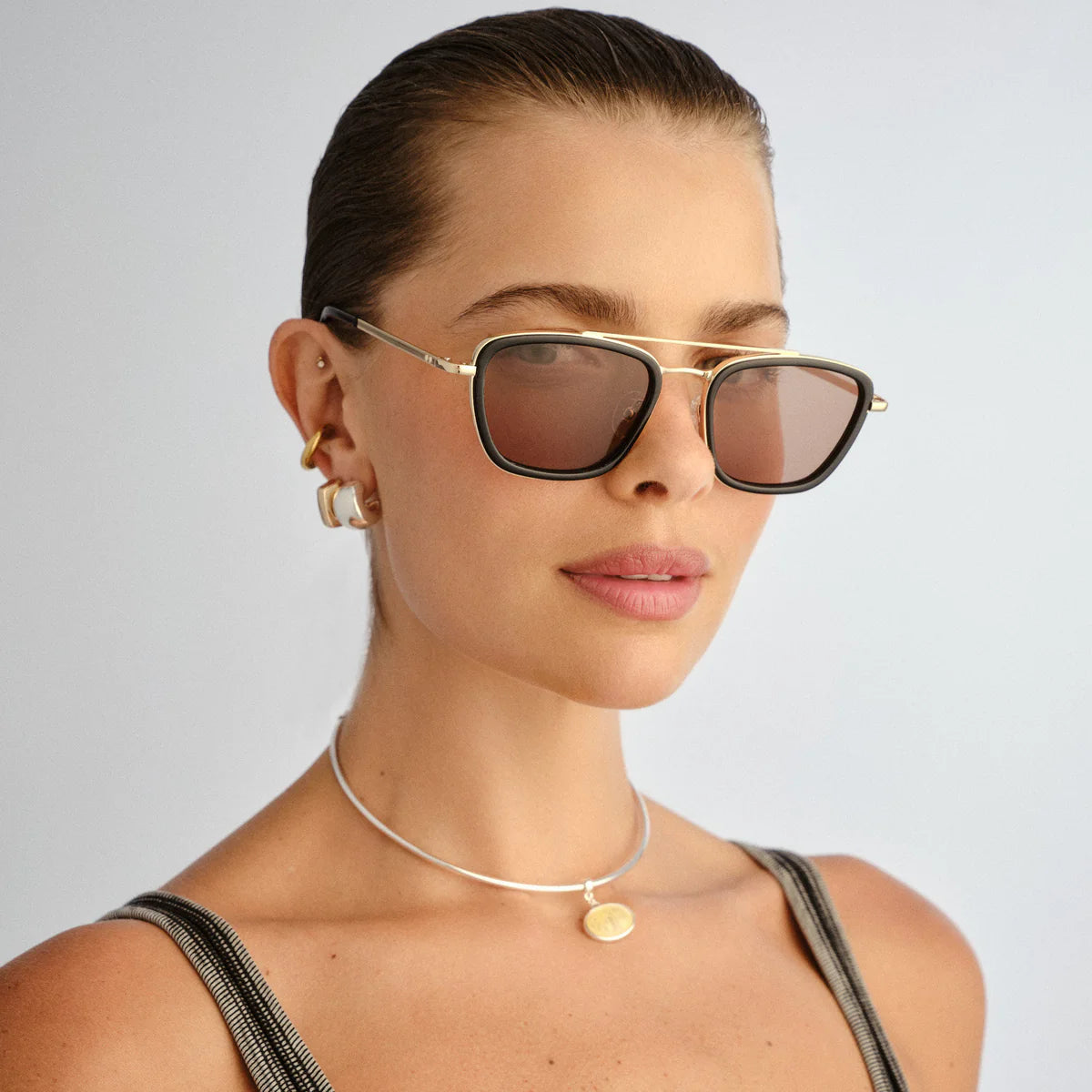 DIAMETRIC SUNGLASSES - GOLD BLACK