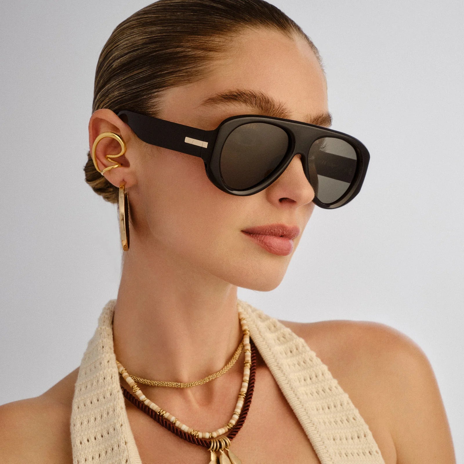 DREAM BOAT SUNGLASSES - BLACK KHAKI POLARIZED