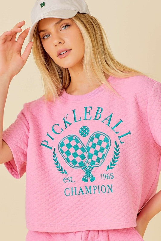 PICKLE BALL QUILTED TOP