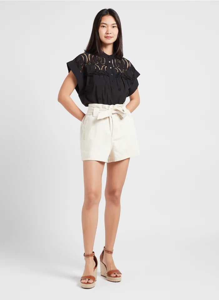 KIKI SHORT - BLANC CASSE