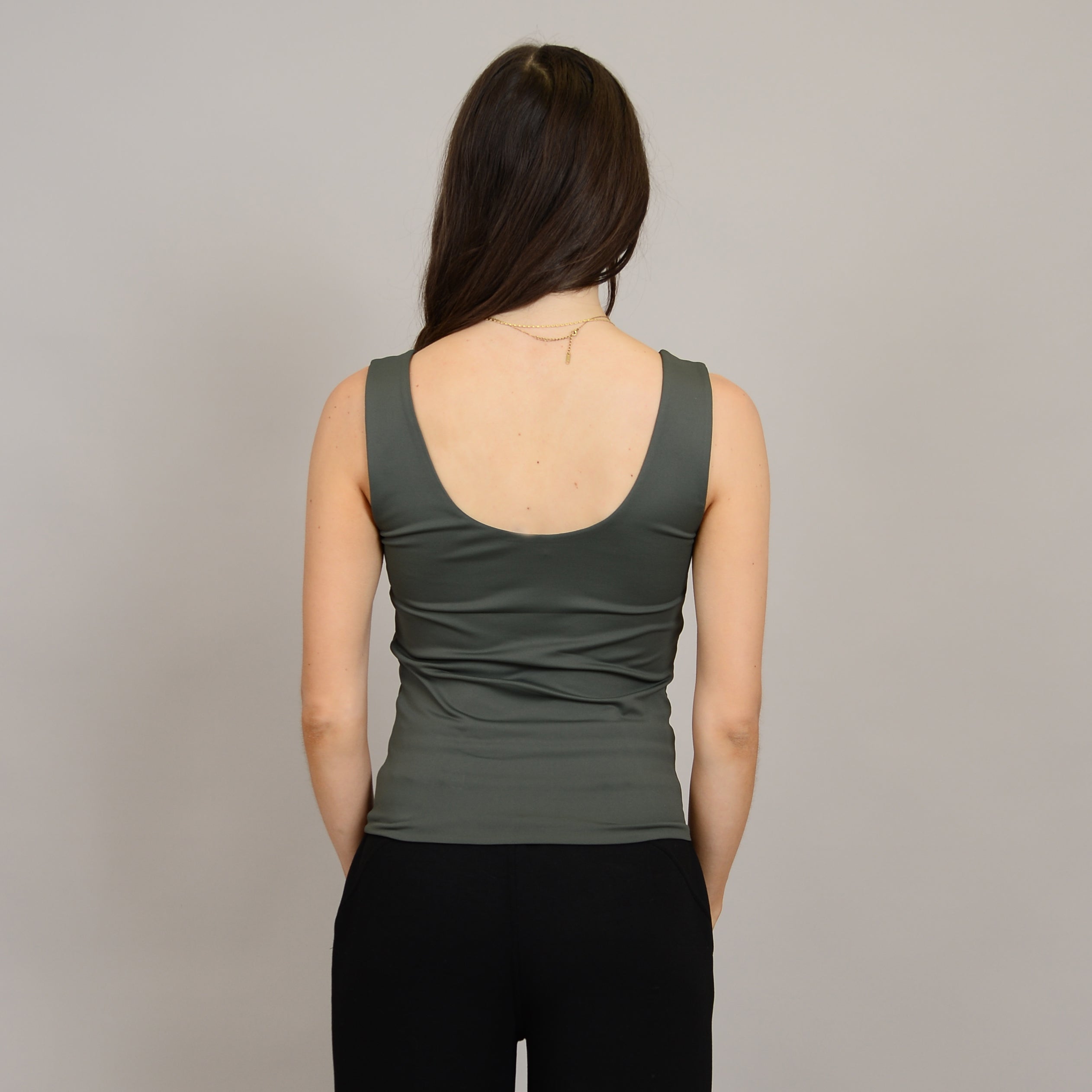 TANITH TANK TOP - DARK IVY